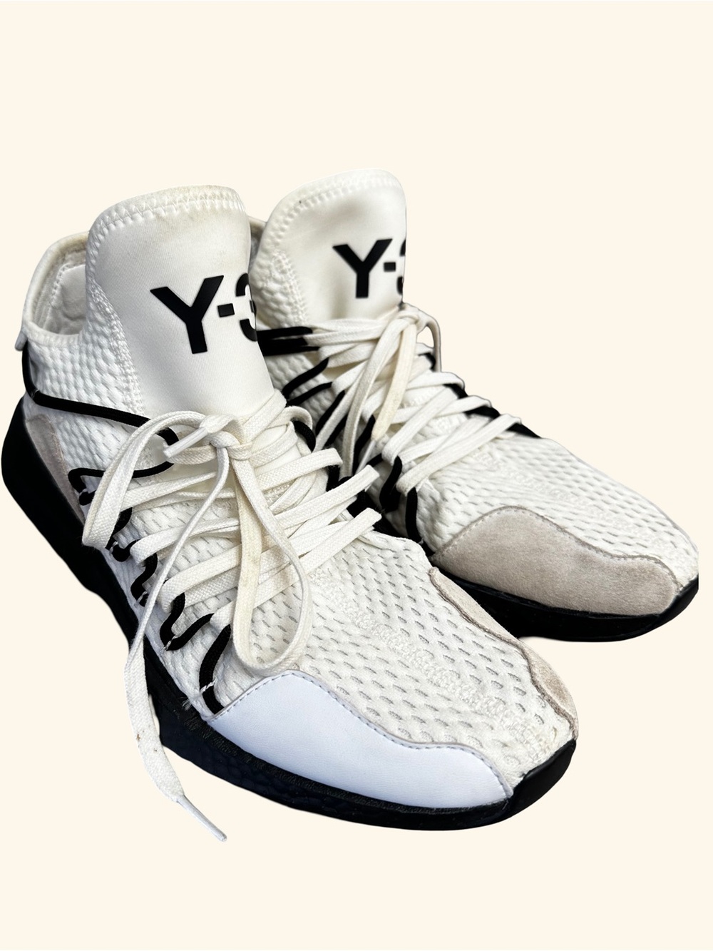 Adidas Y-3 Kusari White Black AC7190 Sport Style Yohji Yamamoto sz 9.5